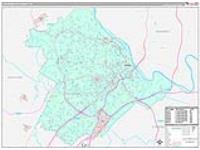 Lynchburg City, Va Wall Map Zip Code